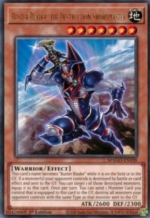 Buster Blader, the Destruction Swordmaster (Rare) (MAGO-EN100) - Maximum Gold 1st Edition