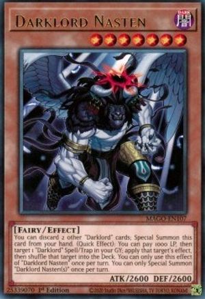 Darklord Nasten (Rare) (MAGO-EN107) - Maximum Gold 1st Edition