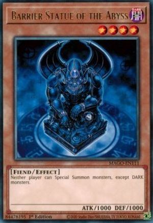 Barrier Statue of the Abyss (Rare) (MAGO-EN111) - Maximum Gold 1st Edition