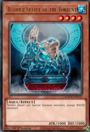 Barrier Statue of the Torrent (Rare) (MAGO-EN112) - Maximum Gold 1st Edition