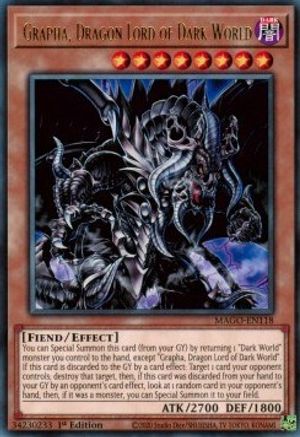 Grapha, Dragon Lord of Dark World (Rare) (MAGO-EN118) - Maximum Gold 1st Edition