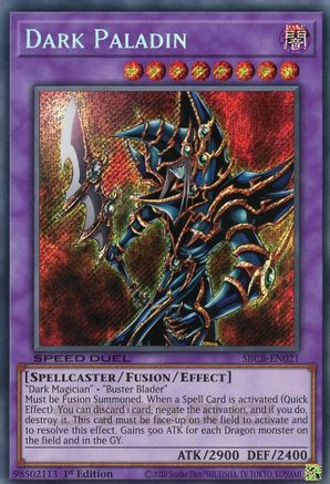 Dark Paladin (Secret) (Secret Rare) (SBCB-EN021) - Speed Duel: Battle City Box 1st Edition