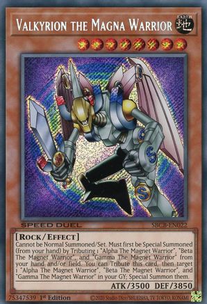 Valkyrion the Magna Warrior (Secret) (Secret Rare) (SBCB-EN022) - Speed Duel: Battle City Box 1st Edition