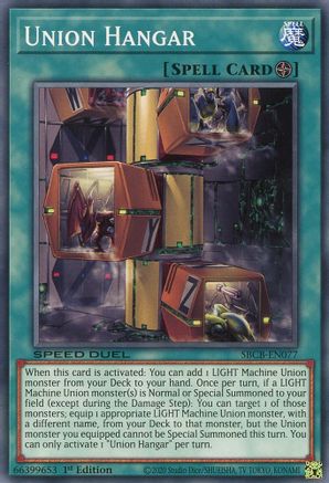 Union Hangar (Common) (SBCB-EN077) - Speed Duel: Battle City Box 1st Edition