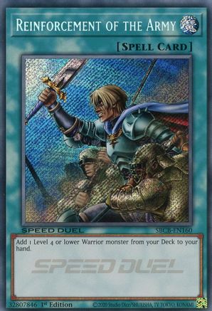 Reinforcement of the Army (Secret) (Secret Rare) (SBCB-EN160) - Speed Duel: Battle City Box 1st Edition