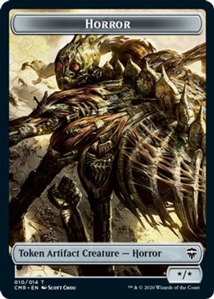 Horror // Zombie Double-Sided Token (CMR-10 // 6) [Commander Legends] Foil