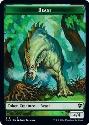 Beast (019) // Elephant Double-Sided Token (CMR-19 // 20) [Commander Legends]