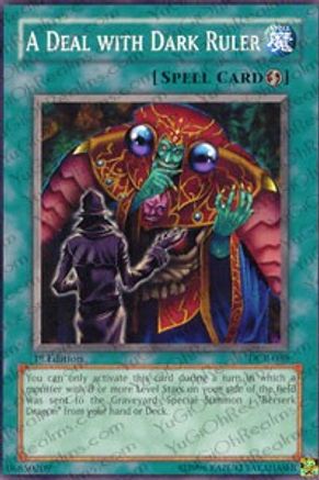 A Deal with Dark Ruler (Common) (DCR-030) - Dark Crisis 1st Edition