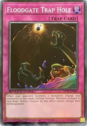 Floodgate Trap Hole (Super Rare) (OPTP-EN001) - Miscellaneous Promotional Cards Limited