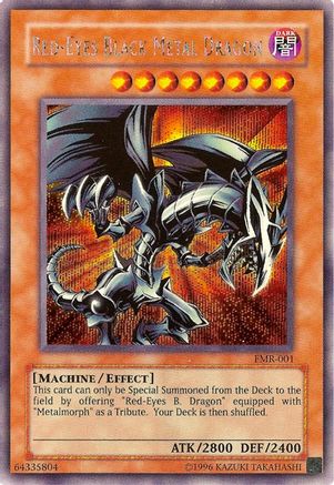 Red-Eyes Black Metal Dragon (Forbidden Memories) (Prismatic Secret Rare) (FMR-001) - Yu-Gi-Oh! Video Game Promotional Cards Limited