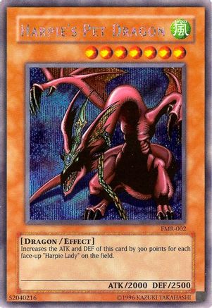 Harpie's Pet Dragon (Forbidden Memories) (Prismatic Secret Rare) (FMR-002) - Yu-Gi-Oh! Video Game Promotional Cards Limited