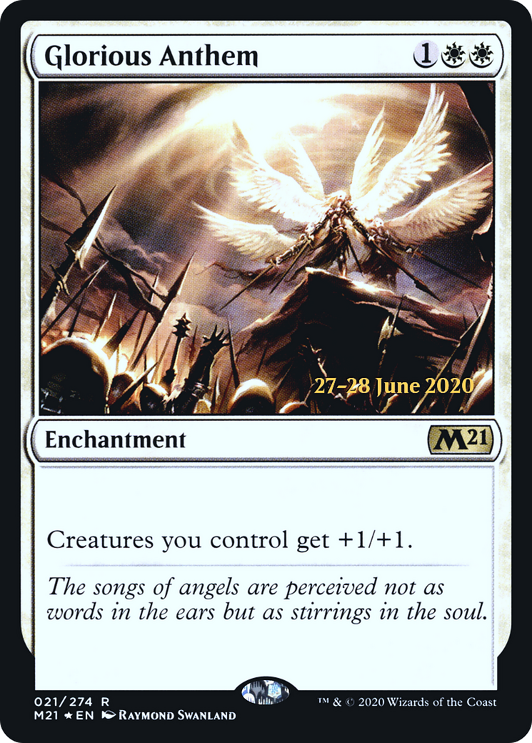 Glorious Anthem (PRE-021) [Core Set 2021 Promos] Foil