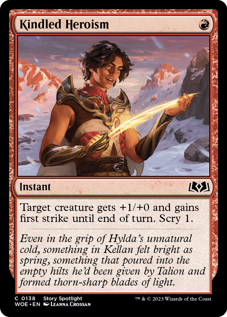 Kindled Heroism (WOE-138) [Wilds of Eldraine]