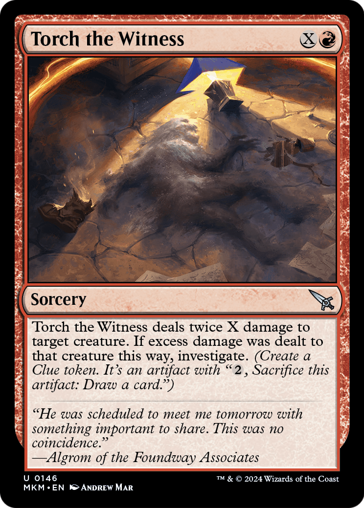Torch the Witness (a) (MKM-146) [Murders at Karlov Manor]