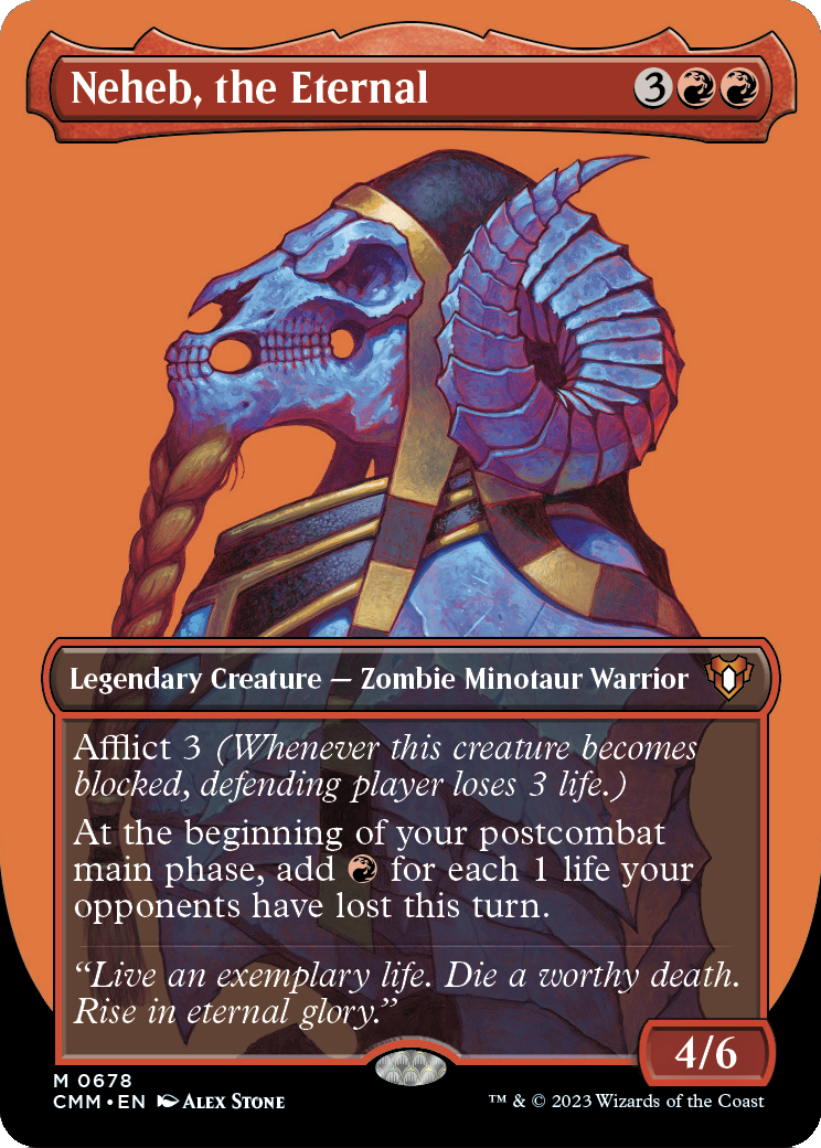 Neheb, the Eternal (Borderless) (CMM-678) [Commander Masters] Foil