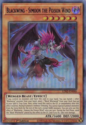 Blackwing - Simoon the Poison Wind (Blue) (Ultra Rare) (LDS2-EN040) - Legendary Duelists: Season 2 1st Edition