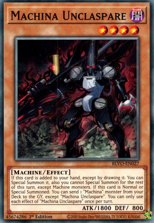 Machina Unclaspare (Common) (BLVO-EN027) - Blazing Vortex 1st Edition