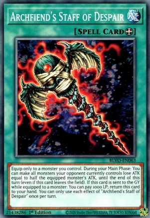 Archfiend's Staff of Despair (Common) (BLVO-EN063) - Blazing Vortex 1st Edition