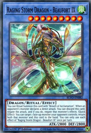 Raging Storm Dragon - Beaufort IX (Common) (BLVO-EN082) - Blazing Vortex 1st Edition