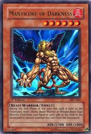 Manticore of Darkness (Ultra Rare) (IOC-067) - Invasion of Chaos 1st Edition