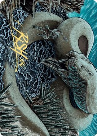 Koma, Cosmos Serpent Art Card (80/81) (Gold-Stamped Signature) (ASKHM-080) [Art Series: Kaldheim]