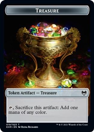 Treasure // Dragon Double-Sided Token (KHM-19 // 11) [Kaldheim] Foil
