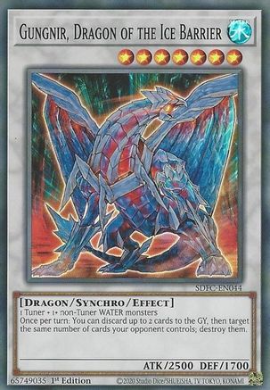 Gungnir, Dragon of the Ice Barrier (Super Rare) (SDFC-EN044) - Structure Deck: Freezing Chains 1st Edition
