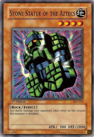 Stone Statue of the Aztecs (Super Rare) (AST-014) - Ancient Sanctuary 1st Edition