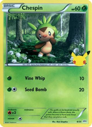 Chespin (006/025) [McDonalds 25th Anniversary Promos] - Promo