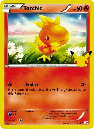 Torchic (011/025) [McDonalds 25th Anniversary Promos] - Promo