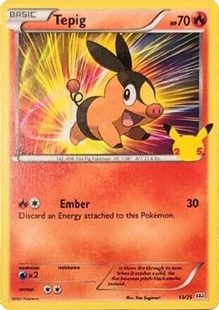 Tepig (013/025) [McDonalds 25th Anniversary Promos] - Promo
