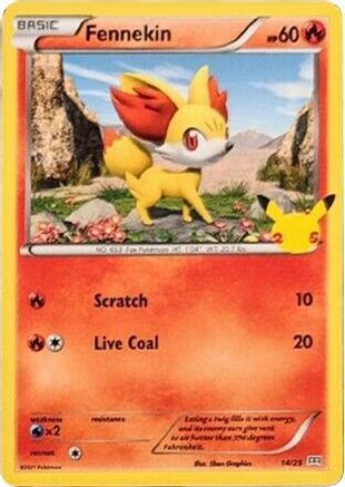 Fennekin (014/025) [McDonalds 25th Anniversary Promos] - Promo