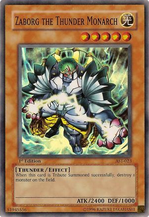 Zaborg the Thunder Monarch (Super Rare) (AST-023) - Ancient Sanctuary 1st Edition