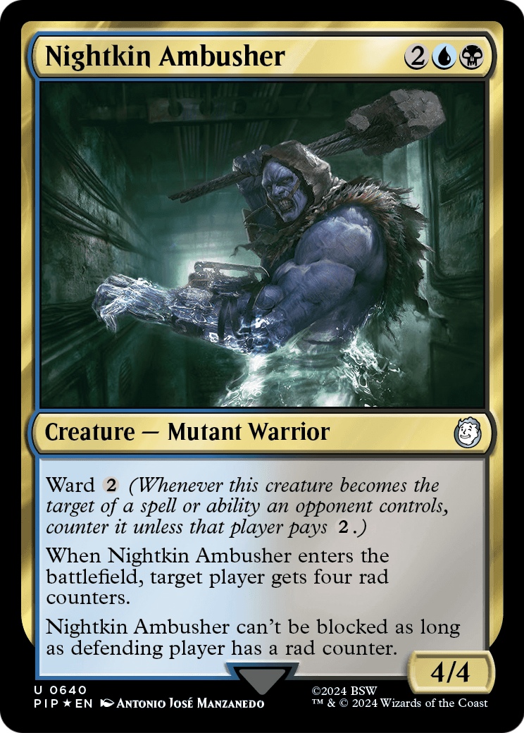 Nightkin Ambusher (Surge Foil) (PIP-640) [Fallout] Foil