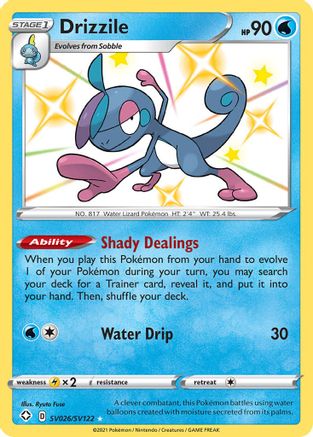 Drizzile (SV026/SV122) [Shining Fates Shiny Vault] Holofoil - Shiny Holo Rare