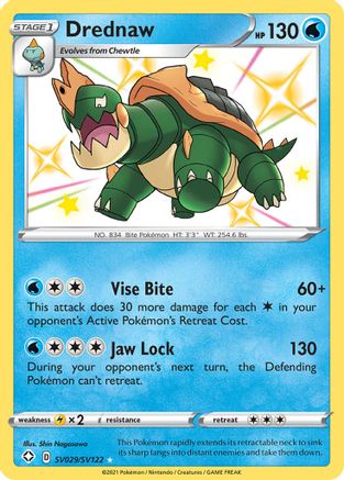 Drednaw (SV029/SV122) [Shining Fates Shiny Vault] Holofoil - Shiny Holo Rare