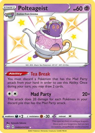 Polteageist (SV053/SV122) [Shining Fates Shiny Vault] Holofoil - Shiny Holo Rare