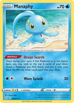 Manaphy (024/072) [Shining Fates] Reverse Holofoil - Rare