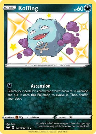 Koffing (SV076/SV122) [Shining Fates Shiny Vault] Holofoil - Shiny Holo Rare