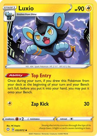 Luxio (032/072) [Shining Fates] Reverse Holofoil - Uncommon