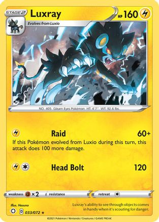 Luxray (033/072) [Shining Fates] Reverse Holofoil - Holo Rare