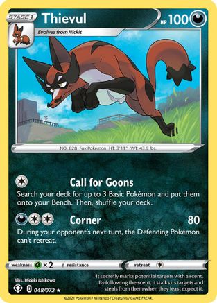 Thievul (048/072) [Shining Fates] Reverse Holofoil - Holo Rare