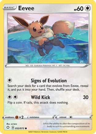 Eevee (052/072) [Shining Fates] Reverse Holofoil - Common