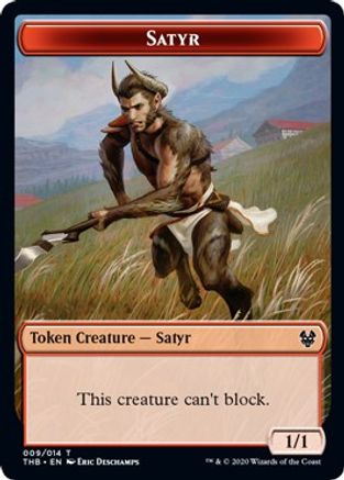 Satyr // Goblin Construct Double-sided Token (Challenger 2021) (UMP-9 // 11) [Unique and Miscellaneous Promos]