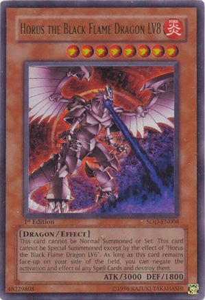 Horus the Black Flame Dragon LV8 (Ultra Rare) (SOD-EN008) - Soul of the Duelist 1st Edition
