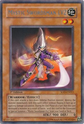 Mystic Swordsman LV2 (Rare) (SOD-EN011) - Soul of the Duelist 1st Edition