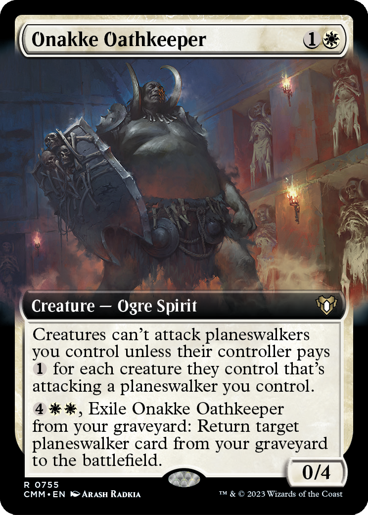 Onakke Oathkeeper (Extended Art) (CMM-755) [Commander Masters] Foil