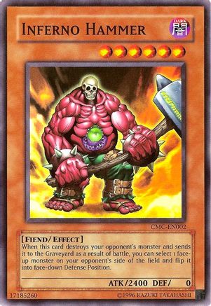 Inferno Hammer (Capsule Monster Coliseum) (Super Rare) (CMC-EN002) - Yu-Gi-Oh! Video Game Promotional Cards Limited