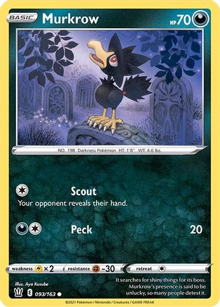 Murkrow (093/163) [SWSH05 Battle Styles] Reverse Holofoil - Common