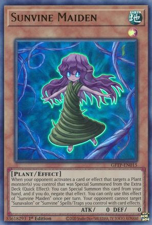 Sunvine Maiden (Ultra Rare) (GFTP-EN015) - Ghosts From the Past 1st Edition